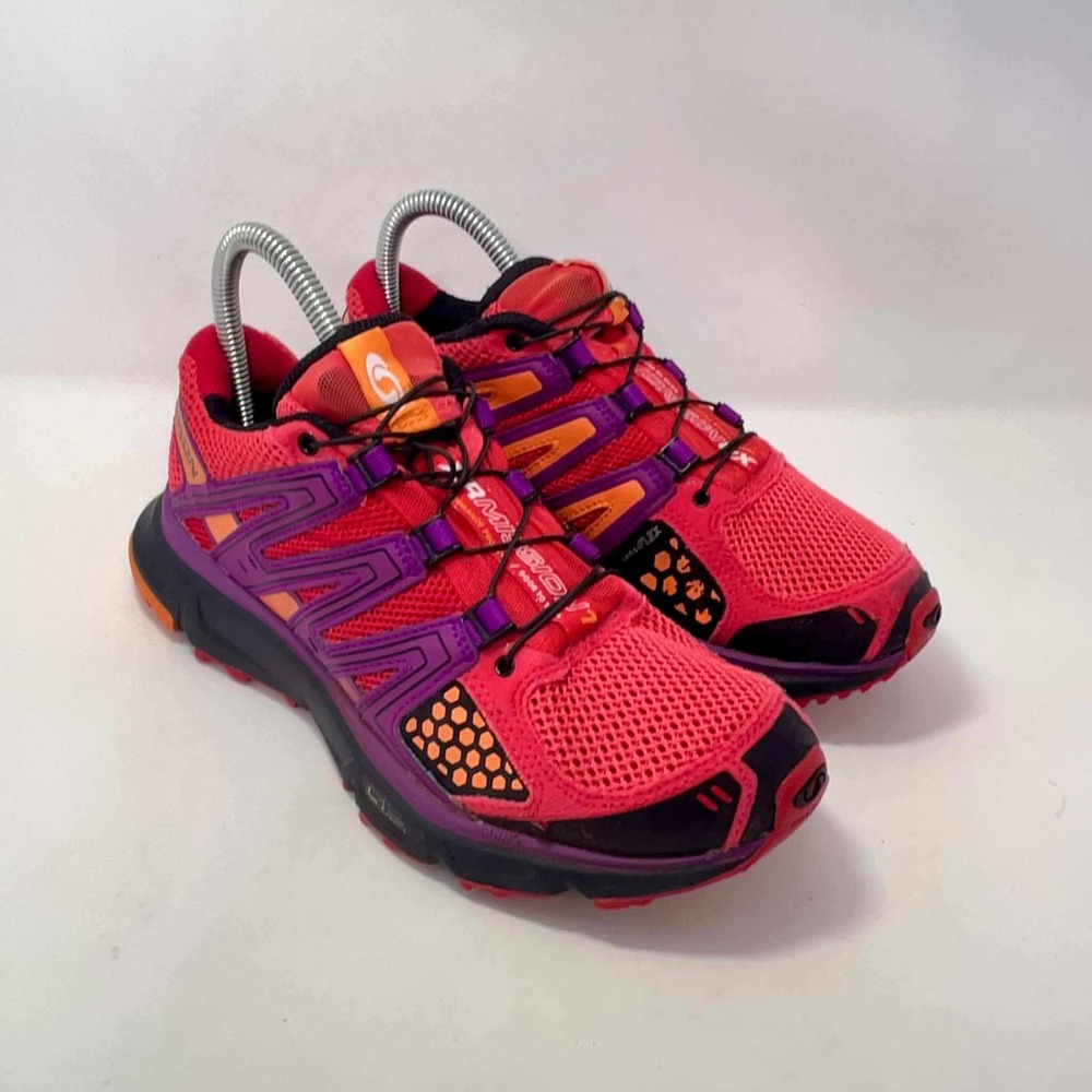 Salomon XR Mission Trail Running Shoes Women's Size 7 Pink Purple Orange 355483